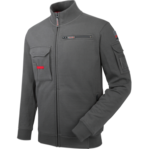 Sweat de travail Fullzip Dynamic+ Würth MODYF gris Gris fonce XS