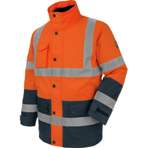 Parka de travail Wuerth MODYF haute visibilite 4 en 1 orangemarine Orange S