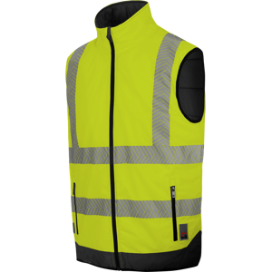 Gilet de travail haute visibilite reversible jaune fluo Wuerth MODYF Jaune