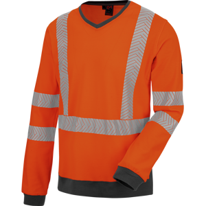 Tee shirt de travail manches longues haute visibilite orange fluo Wuerth MODYF Orange