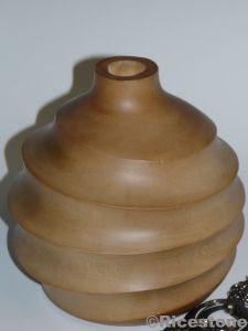 Ricestone 8a) Buste présentation bois Vase déco-vitrine, H= 15 cm.