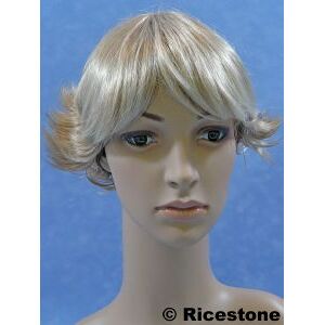 Ricestone Perruque courte synthetique blond cendre