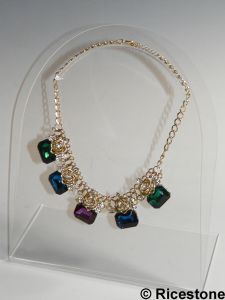 Ricestone 9c) BUSTE acrylique à bijoux pour collier ou chaîne. Hauteur 25 cm