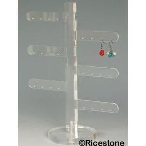 Ricestone 0d) Support presentoir boucle d'oreille creoles. Hauteur 22 cm