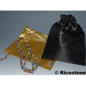 Ricestone 8c) 12x Pochettes a bijoux en satin 20x26 cm