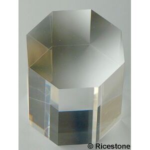 Ricestone 2d) Support Volume acrylique Octogonal Ø=60mm, H=65mm