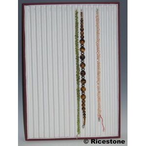 Ricestone 8b) Grand plateau pour collier similicuir, fond blanc