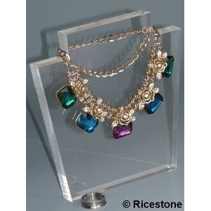 Ricestone 7b) Présentoir collier, bracelet, Buste acrylique. H17cm