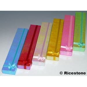 Ricestone 2a) 12x Boite bracelet, 20x4 cm, Multicolores.