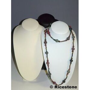 Ricestone 6d) Grand Buste, présentoir collier et sautoir, H=40cm.