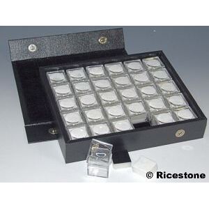 Ricestone 4b) Coffret 30 boites loupe plastique carrées