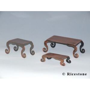 Ricestone 1c) Table en Laiton (grande) presentation d'accessoires.