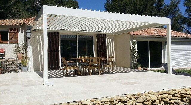 NAO Pergola bioclimatique de 1.06m x 1m en aluminium