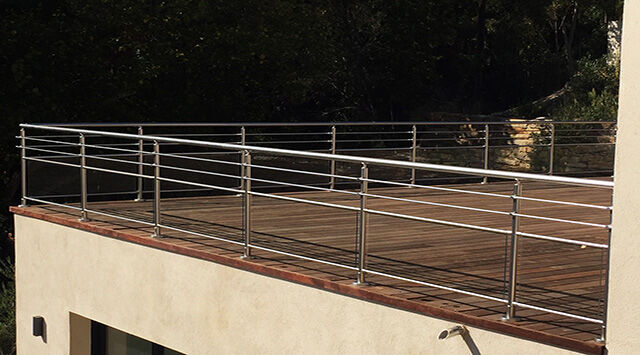 NAO Balustrade Aluminium Verre NAO et 2 lisses