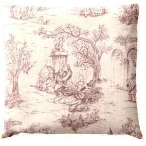 Stores-et-Rideaux.com Coussin Toile de Jouy Vieux Rose