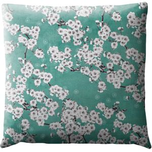 Stores-et-Rideaux.com Coussin Fleurs du Japon - Cerisier Menthe