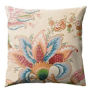 Stores-et-Rideaux.com Coussin a fleurs Persepolis Rose Creme