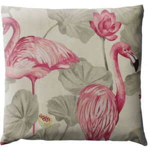 Stores-et-Rideaux.com Coussin à fleurs Flamingo Naturel