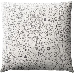 Stores-et-Rideaux.com Coussin Montagne Flocons de neige gris