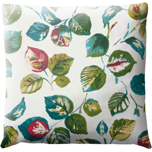 Stores-et-Rideaux.com Coussin Fleurs - Feuilles Bleu