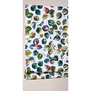 Stores-et-Rideaux.com Store Bateau Fleurs Feuilles bleu