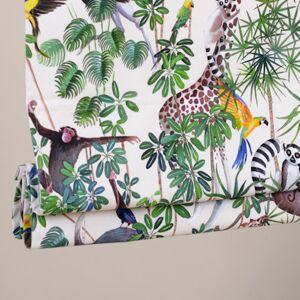 Stores-et-Rideaux.com Stores Bateaux à Motifs Enfants Classiques Jungle des animaux Crème