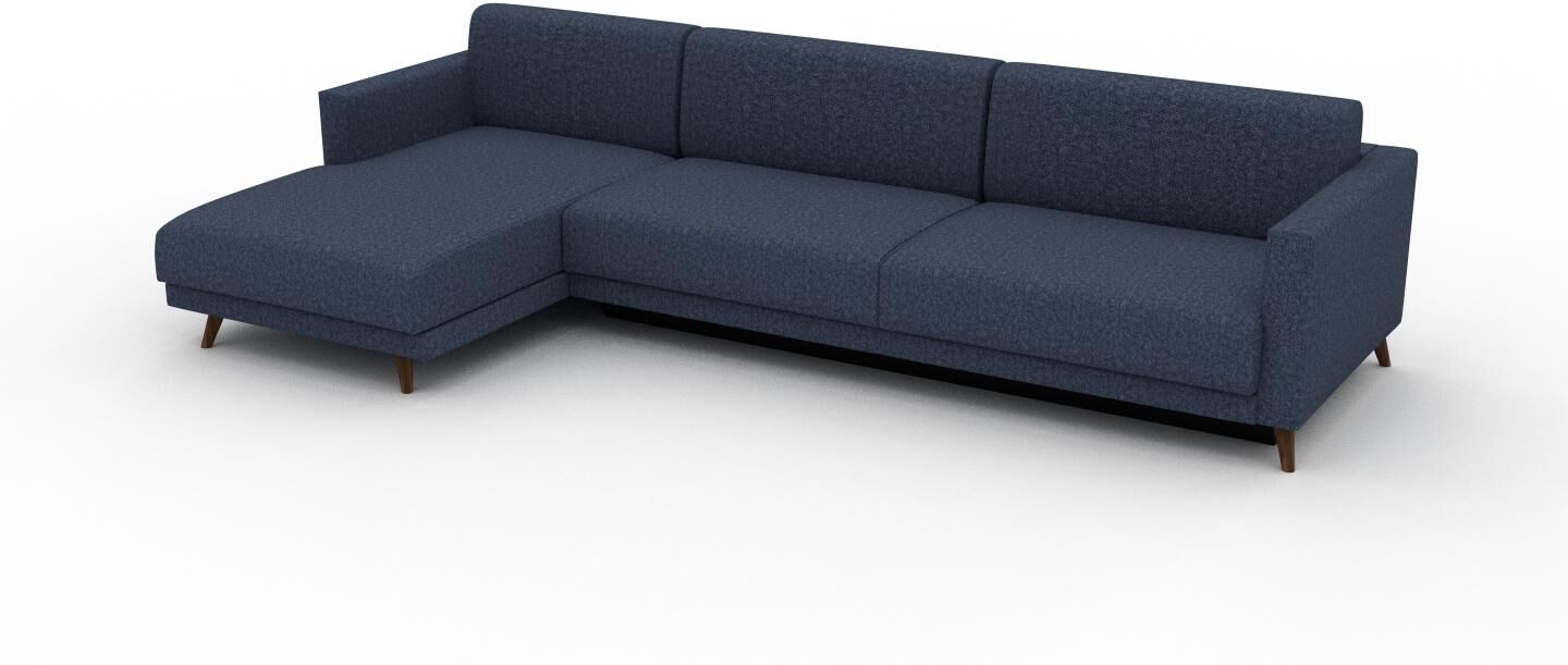 MYCS Canapé convertible - Bleu Denim, design épuré, canapé lit confortable, confortable avec coffre de rangement - 305 x 75 x 162 cm, modulable