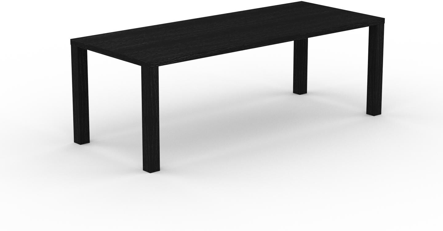 MYCS Table à manger - Wengé, design, pour salle à manger ou cuisine plateau de qualité - 220 x 76 x 90 cm, personnalisable