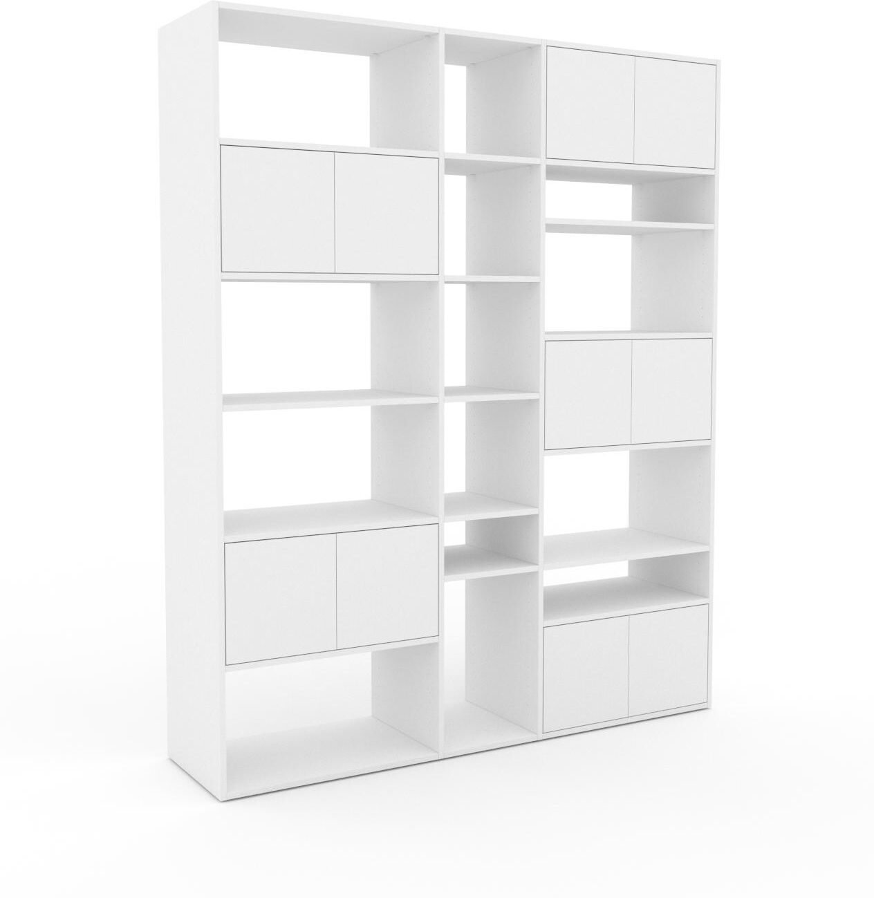 MYCS Bibliothèque - Blanc, pièce de caractère, rangements raffiné, avec porte Blanc - 190 x 233 x 47 cm, configurable MYCS Bibliothèque - Blanc, pièce de caractère, rangements raffiné, avec porte Blanc - 190 x 233 x 47 cm, configurable