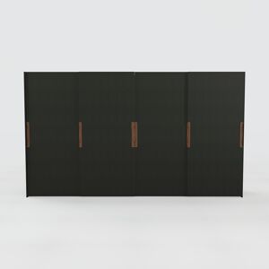 MYCS Dressing - Noir, design, armoire penderie pour chambre ou entrée, haut de gamme, avec portes coulissantes - 404 x 232 x 65 cm, modulable - Publicité