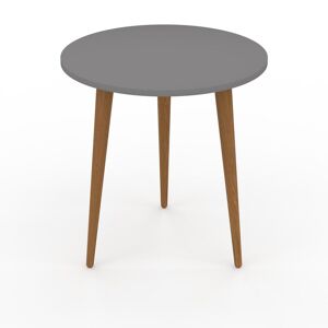 MYCS Table basse - Gris, ronde, design scandinave, petite table pour salon élégante - 40 x 43 x 40 cm, personnalisable - Publicité