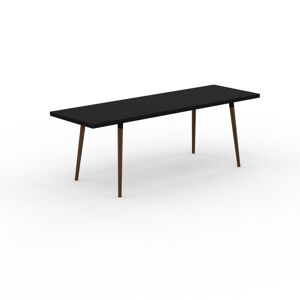 MYCS Table à manger - Noir, design scandinave, pour salle à manger ou cuisine nordique, table extensible à rallonge - 220 x 75 x 70 cm - Publicité