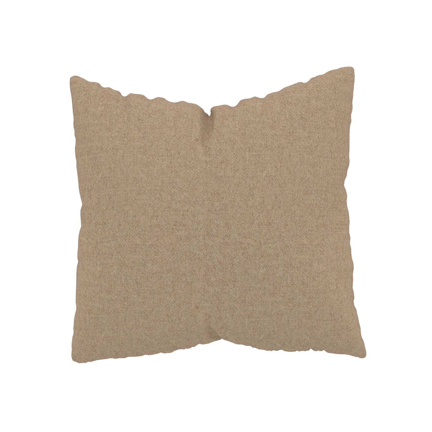 MYCS Coussin Beige Cachemire - 50x50 cm - Housse en Laine. Coussin de canapé moelleux