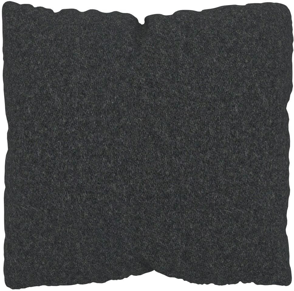 MYCS Coussin Anthracite - 40x40 cm - Housse en Laine. Coussin de canapé moelleux