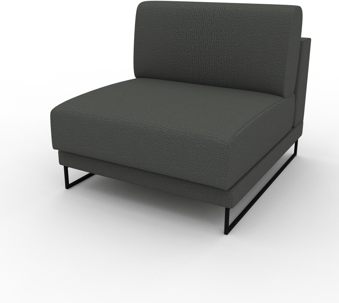 MYCS Fauteuil - Gris Pierre, modèle épuré, grand fauteuil en tissu avec pieds personnalisables - 80 x 75 x 98 cm, modulable MYCS Fauteuil - Gris Pierre, modèle épuré, grand fauteuil en tissu avec pieds personnalisables - 80 x 75 x 98 cm, modulable