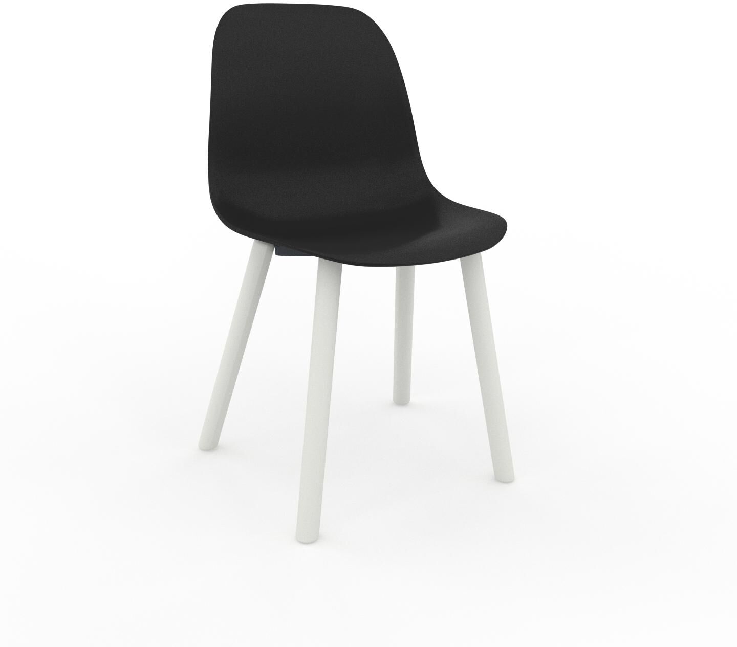 MYCS Chaise de salle à manger noir de 49 x 82 x 43 cm au design unique, configurable