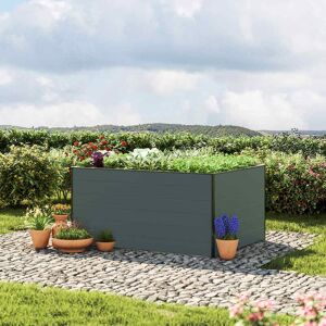 GFP 150 x 119  x 77 cm Carré potager surélevé, anthracite - (GFPV00333) - Publicité