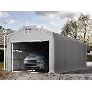 TOOLPORT 5x10 m, Tente garage de stockage, PVC 850, porte 4,1x2,5 m, gris, sans statique gris imperméable abri PVC TOOLPORT 99481 - Publicité