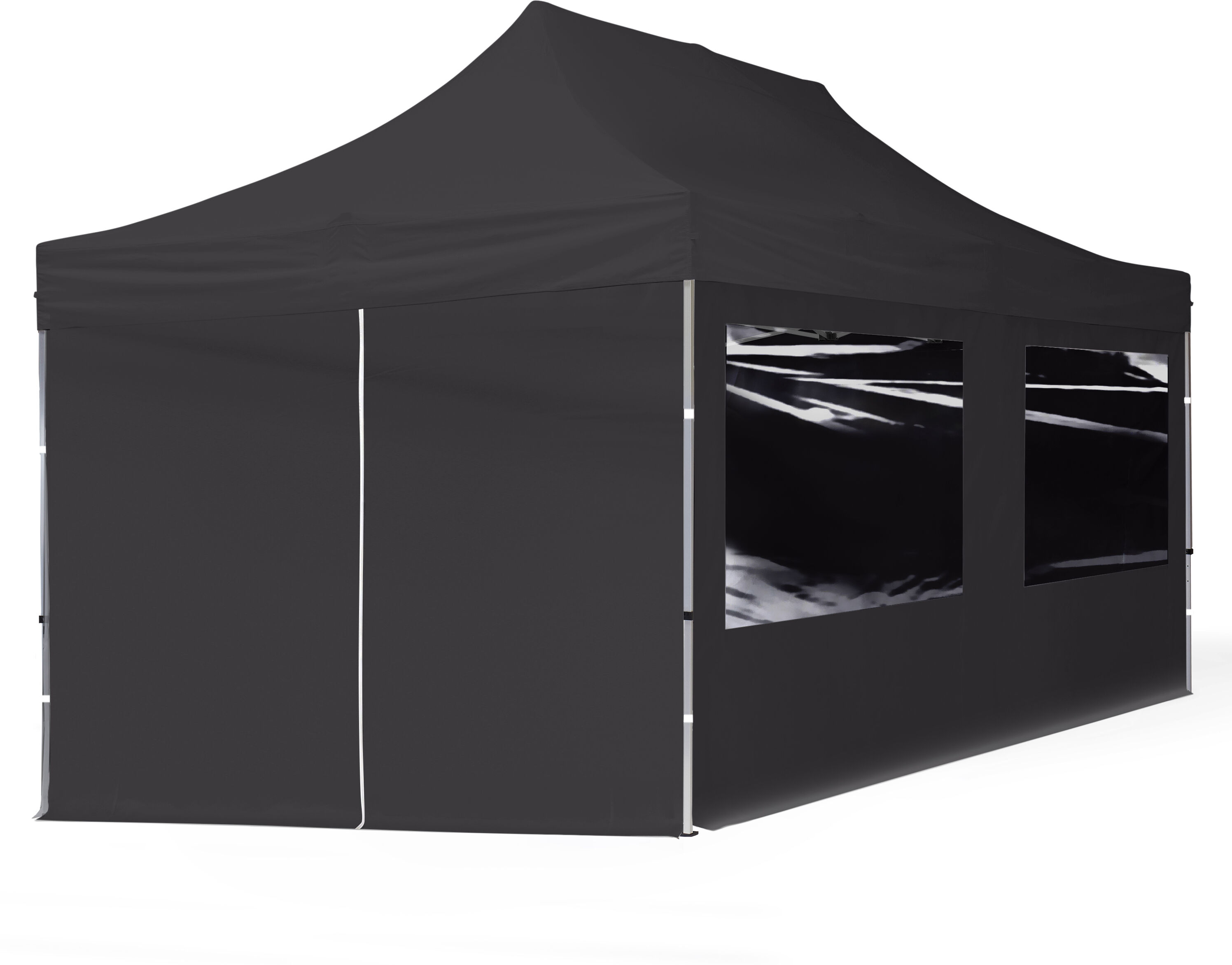 Intent24.fr Tente pliante 3x6m Polyester haute qualité 300 g/m² noir imperméable barnum pliant, tonnelle pliante Intent24.fr Tente pliante 3x6m Polyester haute qualité 300 g/m² noir imperméable barnum pliant, tonnelle pliante