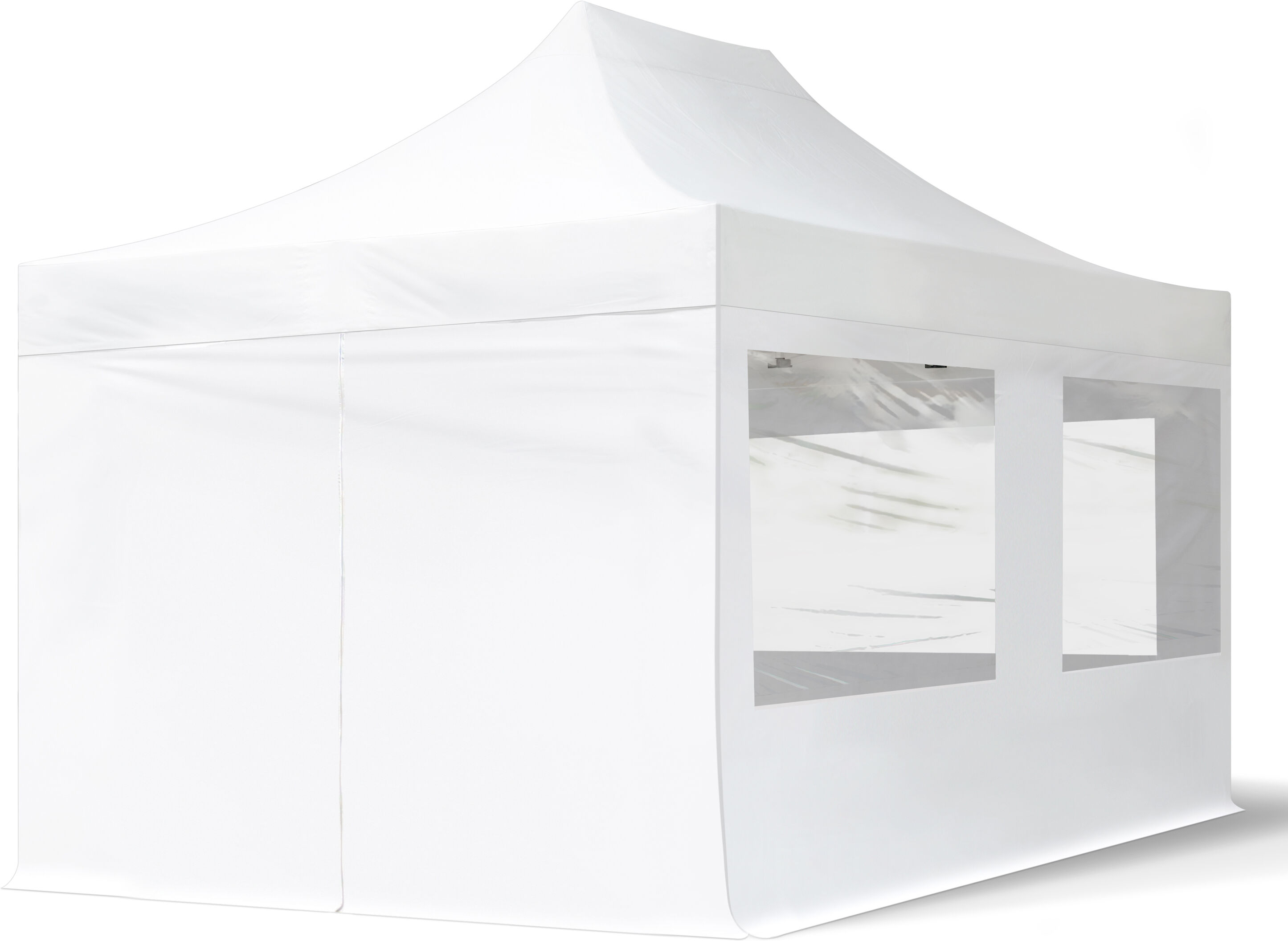 Intent24.fr Tente pliante 3x4,5m Polyester haute qualité 300 g/m² blanc imperméable barnum pliant, tonnelle pliante