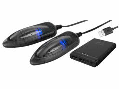 Revolt Sèche-chaussures USB avec lampe UV et batterie de secours compacte