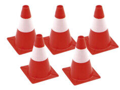 Pearl Basic 5 cônes de signalisation rouge et blanc - 30 cm