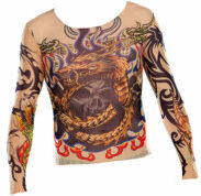 Infactory T-Shirts Tattoo en stretch - Tribal & Dragon