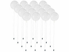 Pearl 16 ballons transparents Ø 30 cm avec guirlande lumineuse