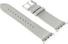 Callstel Bracelet en cuir pour Apple Watch - 38 mm - Gris