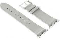 Callstel Bracelet en cuir pour Apple Watch - 42 mm - Gris