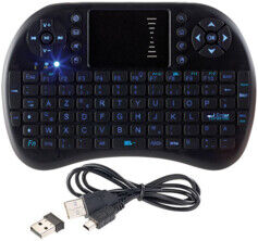 General Keys Mini clavier multimédia sans fil rétroéclairé MFT-245 avec pavé tactile