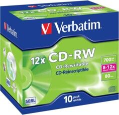 Verbatim CD-RW Verbatim à enregistrement rapide (x10)