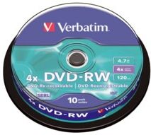 Verbatim DVD-RW Verbatim Spindle 4,7 Go (x10)