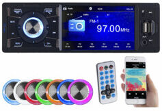 CreaSono Autoradio bluetooth 1DIN avec écran couleur CAS-3445.BT